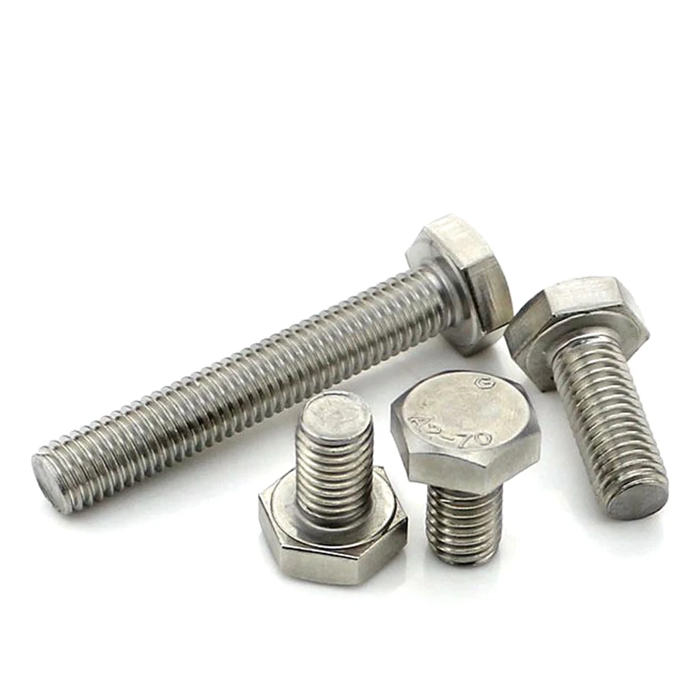 
A2 70 DIN933 931 M12 20mm stainless steel hex head bolt 