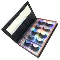 

Wholesale In Stock Holographic Real Mink Lashes Book 5 Pack Lash Set