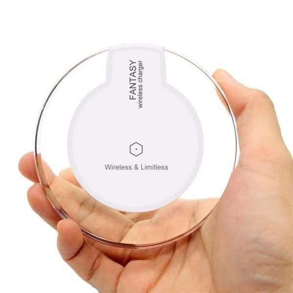

2019 New Products Crystal Wireless Charger Qi Wireless Charger For Iphone, Black white;blue
