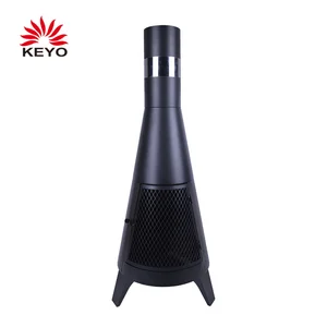 Image of 2019 Hot Selling Black Outdoor Garden Wood Burning Steel Metal Round Firepit