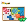 New hottest colorful animals wood block puzzle for children W14A189