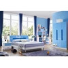 Children Bedroom Furniture Set Single Bed with Bedstand, Wardrobe for Kids--8862