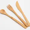 bamboo kitchen utensils tableware product bamboo flatware dinner bamboo scoop chopstick knife fork spoon cutlery set with pouch