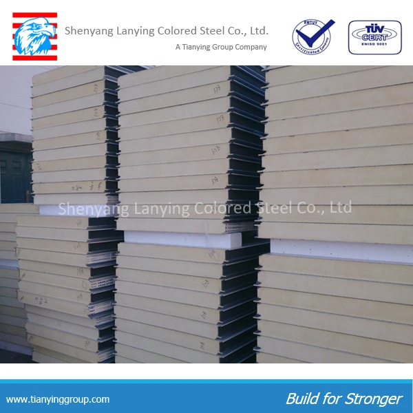 
Good price cold room polyurethane PUR PIR sandwich panel price 