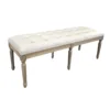 french bed end linen tufted upholstered bench