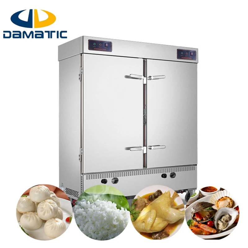 

24 trays large commercial industrial electric food steamer, Silver