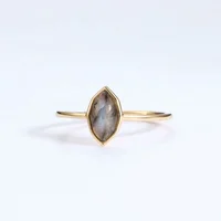 

Wholesale dainty gold gemstone jewellery sterling silver marquise labradorite ring