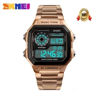 

SKMEI 1335 watch men's business waterproof digital watch stainless steel watch casual reloj