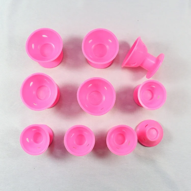 

HZM-18136 Hair Care Rollers Curlers Silicone No Clip Rollers Soft Magic DIY Curling Hairstyle Tools Hair Accessories Pink