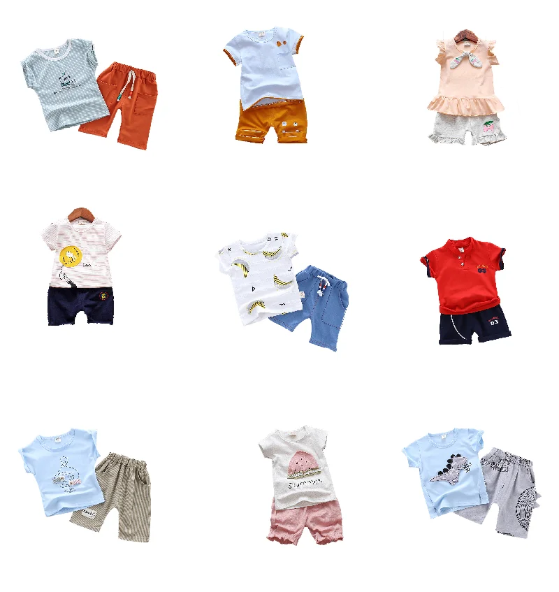 

baby boy clothes newborn 6 to 9 months 3year high quality summer 2019 wholesale fashion cheap set, As pic shows;we can according to your request also