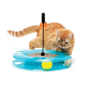 Image of Leyou pet toys track roller interactive cat Toys tower
