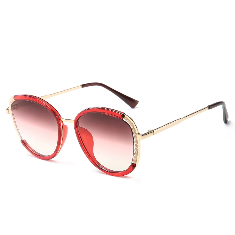 

2019 new coming red frame pearl fashion women sunglasses, Any color