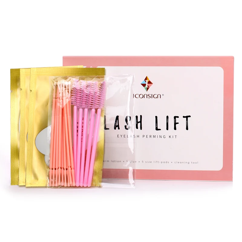 

Professional Iconsign Lash Lift Semi Permanent eyelash Curling Perming Wave kit, Pink,blue,yellow,white,transparent