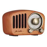

OEM/ODM wireless home outdoor cherry wooden portable radio fm pocket digital with 1100 mah battery audio player speaker