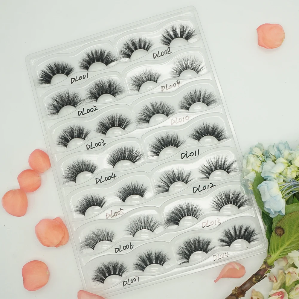 

New style 25 mm mink lashes custom paper tray box