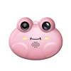 Very very very amazing children video camera with green pink yellow and bule color frog pattern