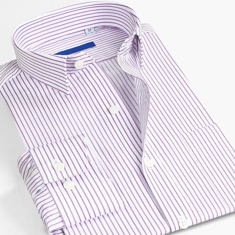 
Custom 100%cotton striped business mens formal offical tuxedo dress shirt 