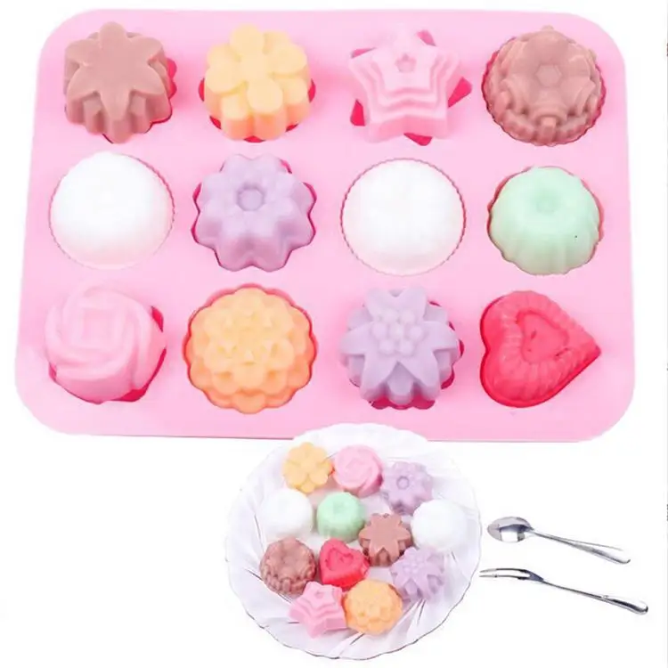 

Silicone Chocolate / Soap / Cake / Candy Baking Tray Molds, Red,pink,green or according to your request .