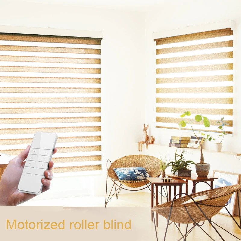 

new design korean soundproof smart home zebra roller blinds window shades, Various colors