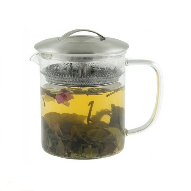 

Hot Selling Pyrex Borosilicate Glass Teapot With Removable Infuser Blooming Loose Leaf Tea Pot, Clear transparent