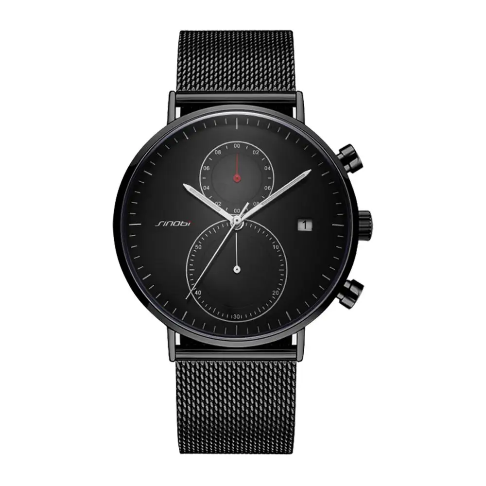 

SINOBI Mens Watches Top Brand Luxury Business Quartz Watch Luminous Pointer Men Sport Watch Waterproof Clock Relogio Masculino