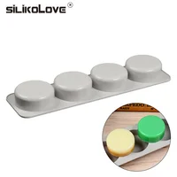 

SILIKOLOVE DIY Silicone Soap Mold for Handmade Soap Making Forms 3D Mould Round Soaps Molds Fun Gifts