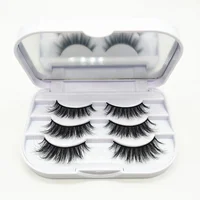 

Wholesale High Quality 3 pairs False Eyelash Case with Mirror Private Label Packaging Box