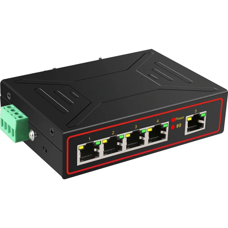 

5 Port RJ45 Industrial Network switch 10/100Mbps Fast Ethernet Switch Megabit Full duplex/Half Duplex Factory price