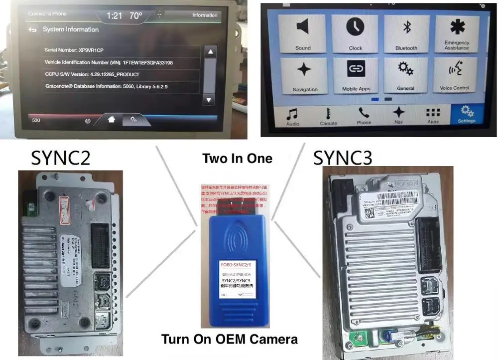 
OEM Reverse Activator For Car Ford SYNC2 SYNC3 & NON SYNC OEM Reverse display 