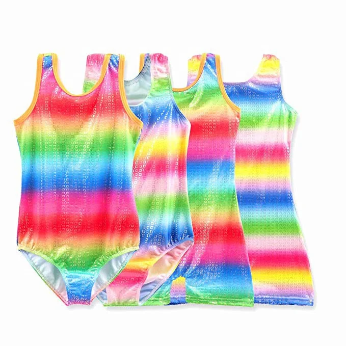 

Ballet Tutu Colorful Rainbow Little Girl One-Piece Gymnastics Leotard Dance Clothes