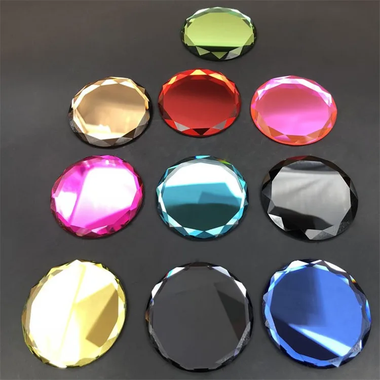 

Hot Crystal Glass Lash Adhesive Pallet Eyelashes Extension Glue Holder, Colorful