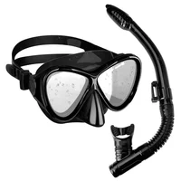 

Adult Black Silicone Breathing Smoothly Snorkeling Diving Mask Snorkel Set