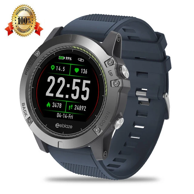 

Zeblaze VIBE3 HR Smartwatch 1.22 Inch Sport Watch Bluetooth 4.0 Waterproof Multi-function Bracelet for Press button Android IOS