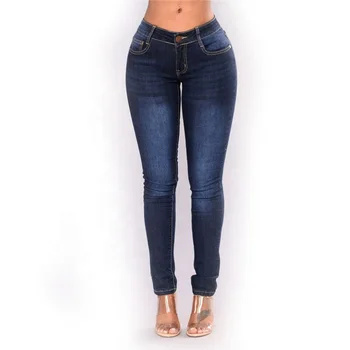 pantalon azul mujer