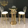 factory selling golden stainless steel event pub table bar