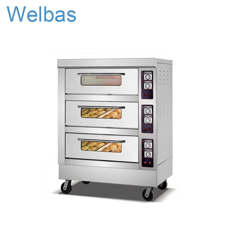 Guangzhou Commerciële Professionele pizza oven 3 Layer 9 Lade gas industriële cake bakkerij bakken apparatuur