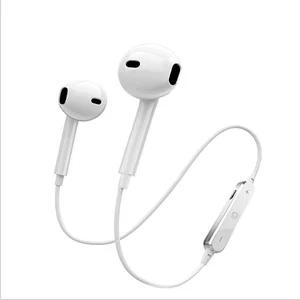 s6 sport wired blue tooth earphone , S6 wired headset stereo mobile phone earbuds factory wholesale price