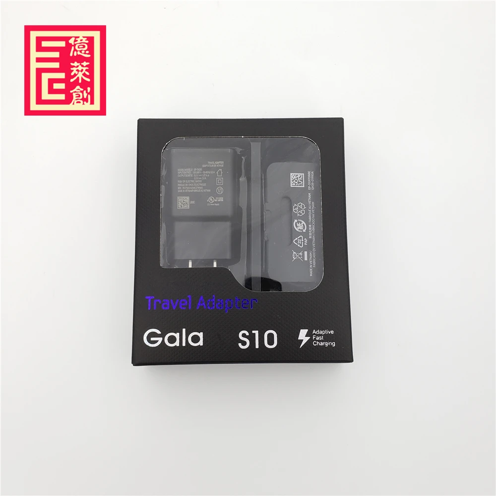 
For Samsung Galaxy S10 S10+ Note 9 s8 Fast charging Quick Travel Wall Charger with 1m Type C Data Cable set 