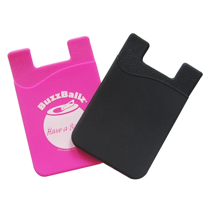 

Top Quality Protective Gift Items Silicone Smart Wallet Pouch Sticky Pocket Mobile Phone Card Holder for Giveaways, Black;white;red;pink;yellow;green;purple;navy blue