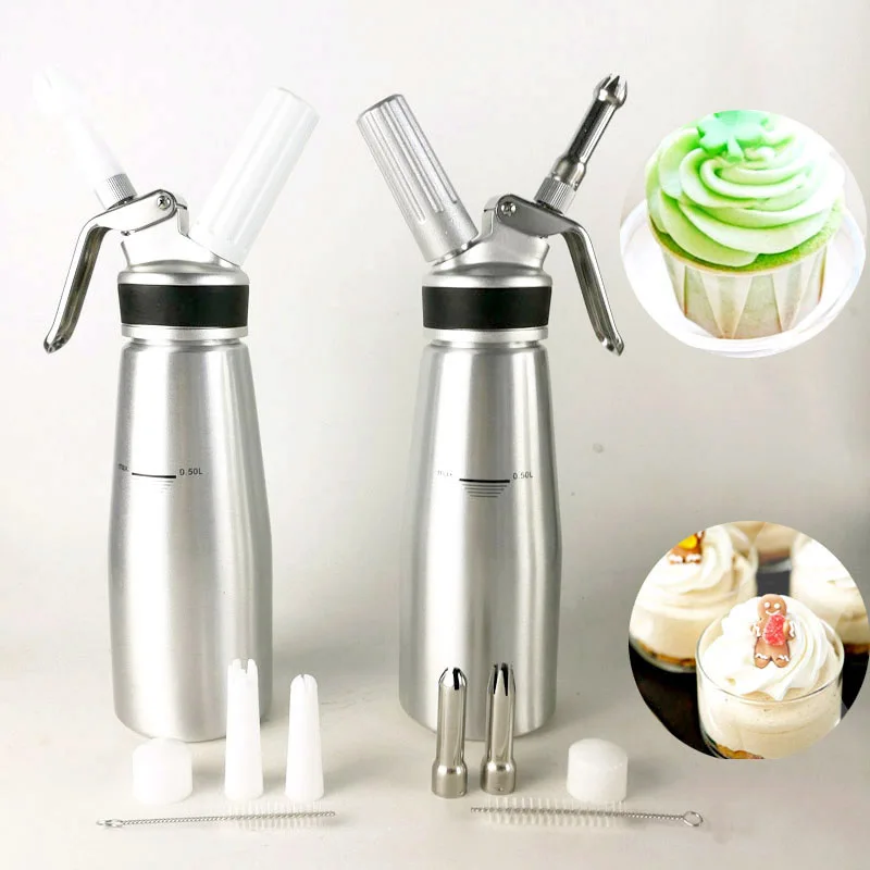 
Professional Whipped Cream Homemade Dispenser Whipping Siphon for Sauces, Desserts, and Infused Liquor 500ml 