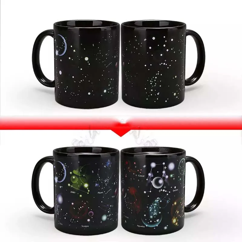 

cup star black glaze color mug