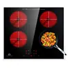 30inch Electric Induction Cooktop With Booster Burners Smooth Surface Black Tempered Glass