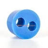 Rubber rope end toggle stopper with two holes