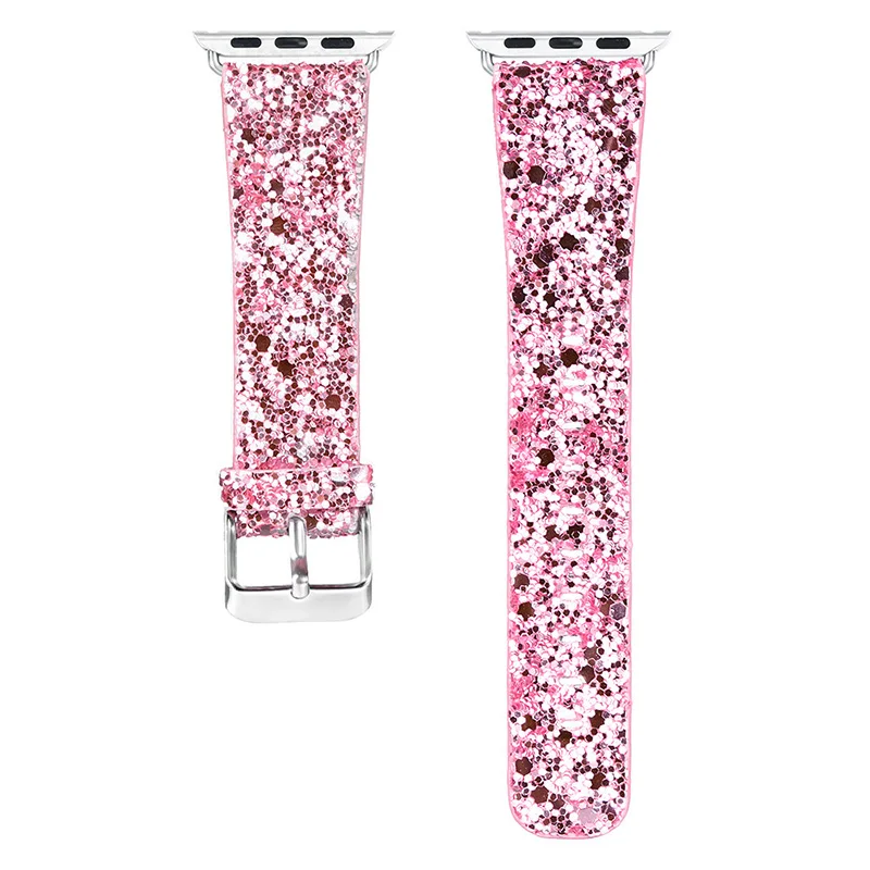 

Leather Bling Glitter Strap for Apple iwatch watch 1 2 3 4