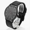 minimalist watch oem low moq black face stainless steel watch with date custom logo
