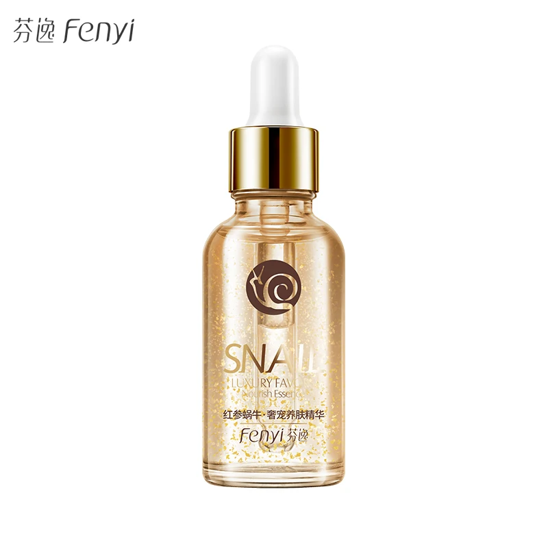 

Luxury skin care 30ml red ginseng snail whitening serum, Golden