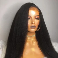

Kinky straight Virgin Cuticle Aligned Human Hair HD Lace Frontal Wig Transparent Swiss Lace Frontal Wig 13*6 deep parting space
