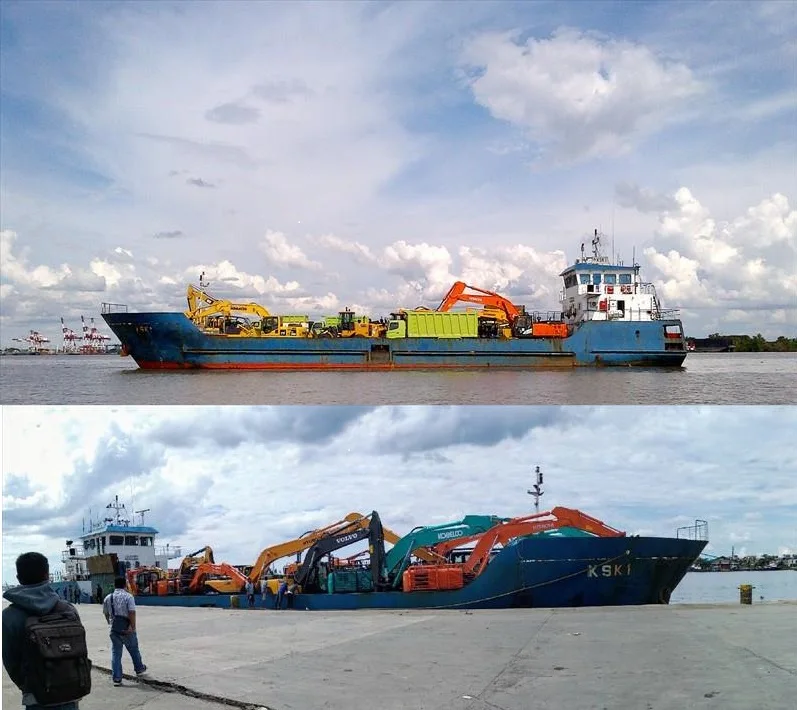 
90m LCT self-propelled ferry barge deck carrier deck barge 