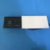 Simple design half sliding cover power desktop socket with 2 usb charger /Custom socket module