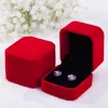 Rose red jewelry ring box earring organizer small size